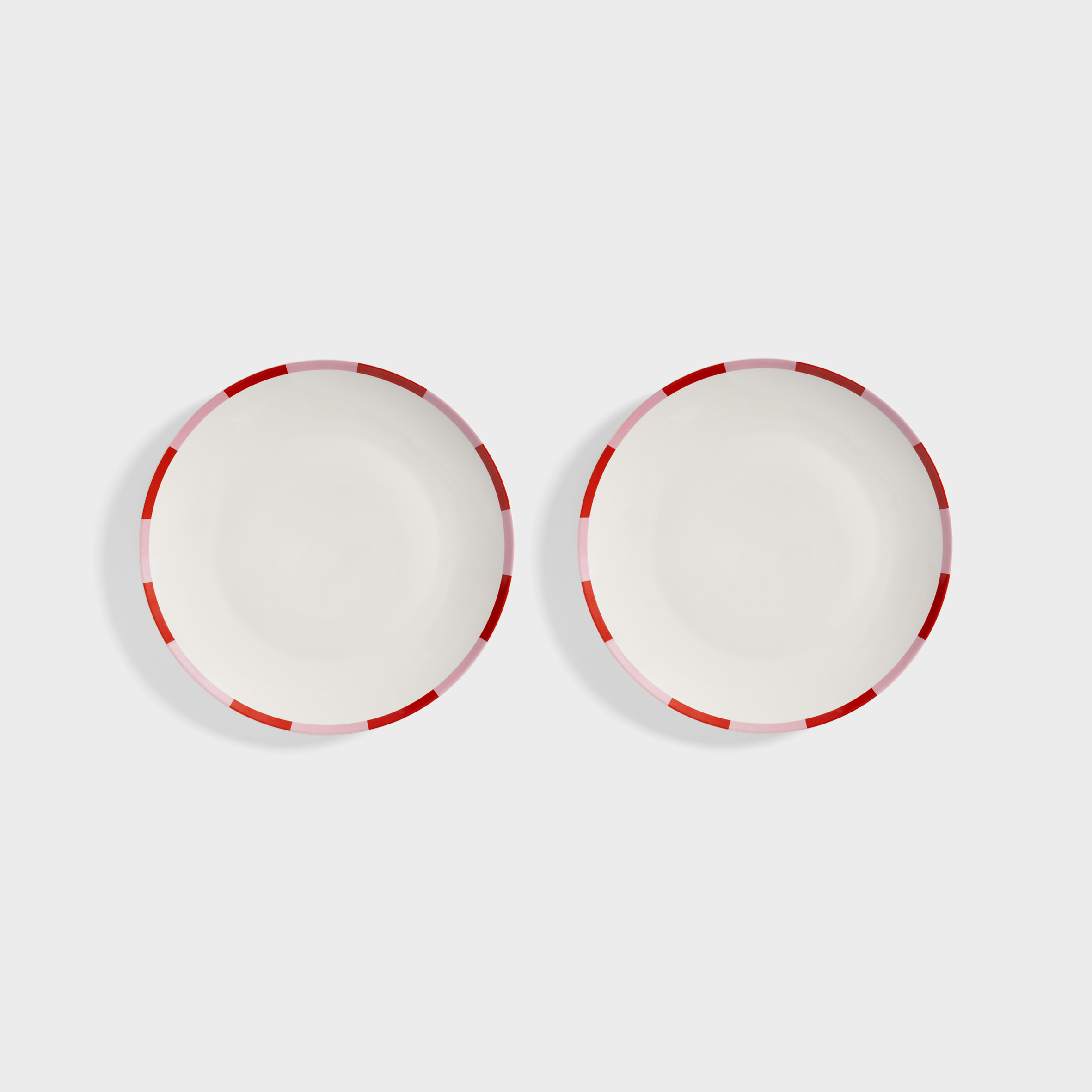 Plate bliss pink large set of 2