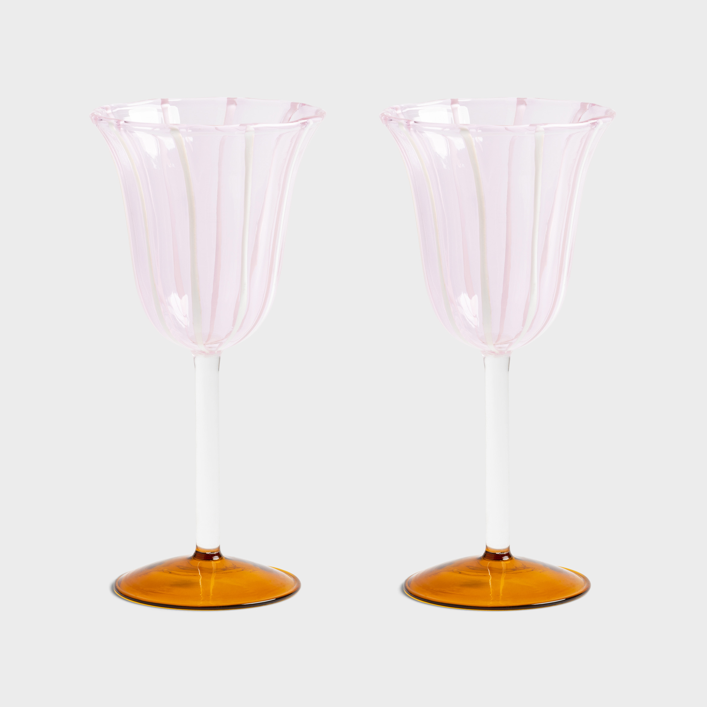 Wine glass eve pink set of 2