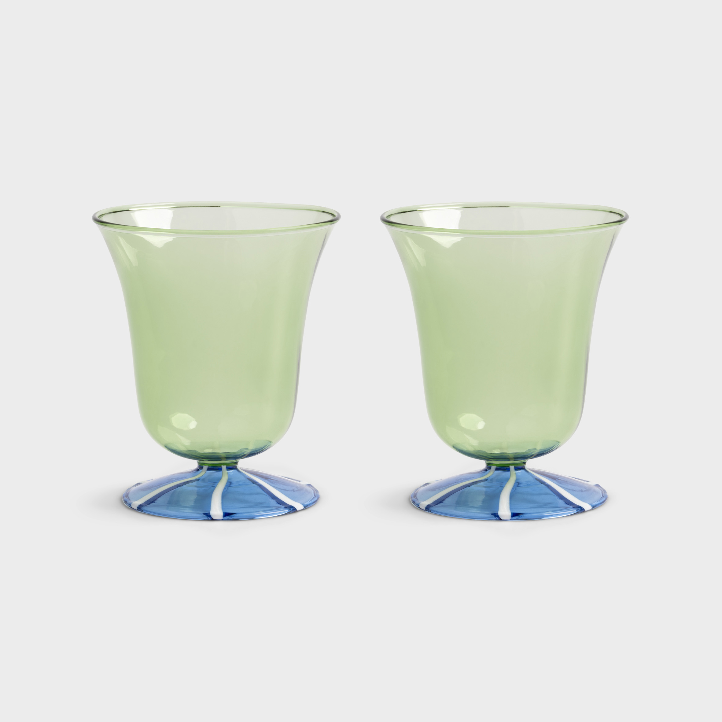 Water glass eve green set of 2