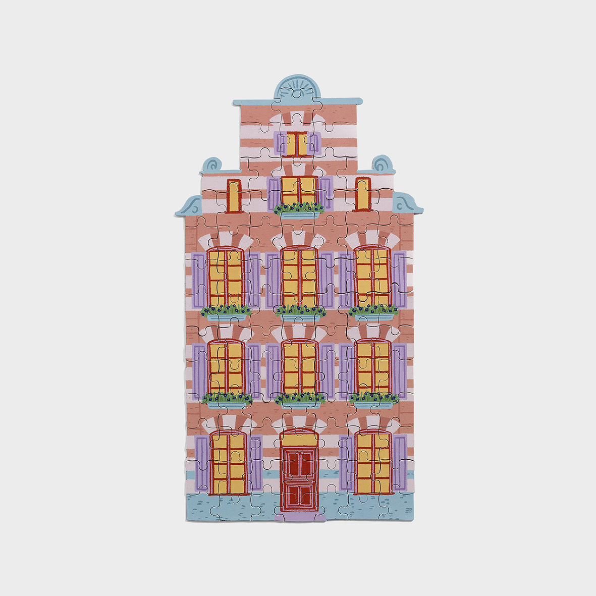 Puzzle canal house stairs