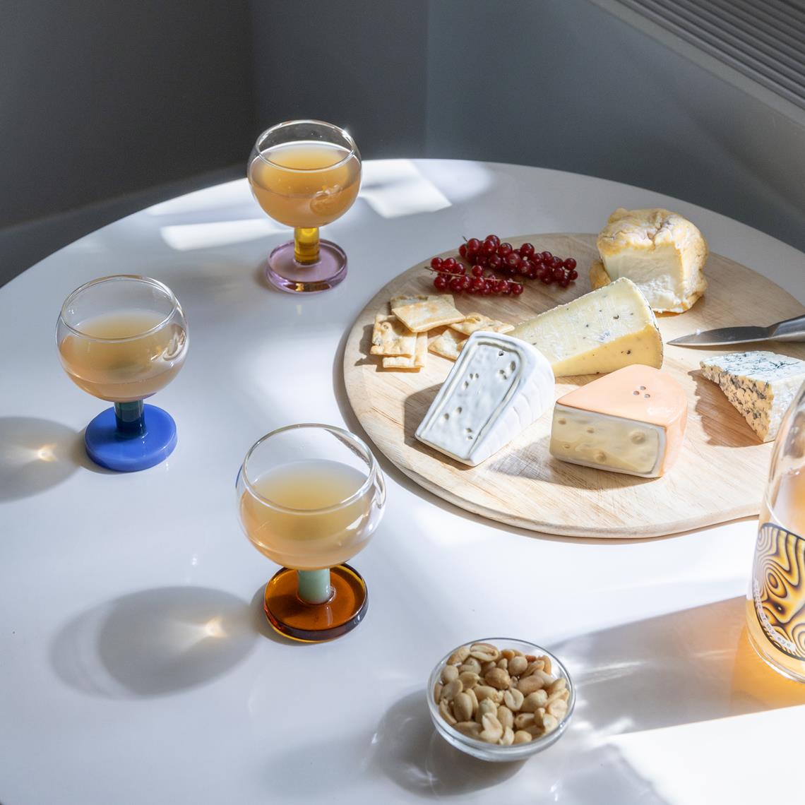 Glass cantine blue set of 2