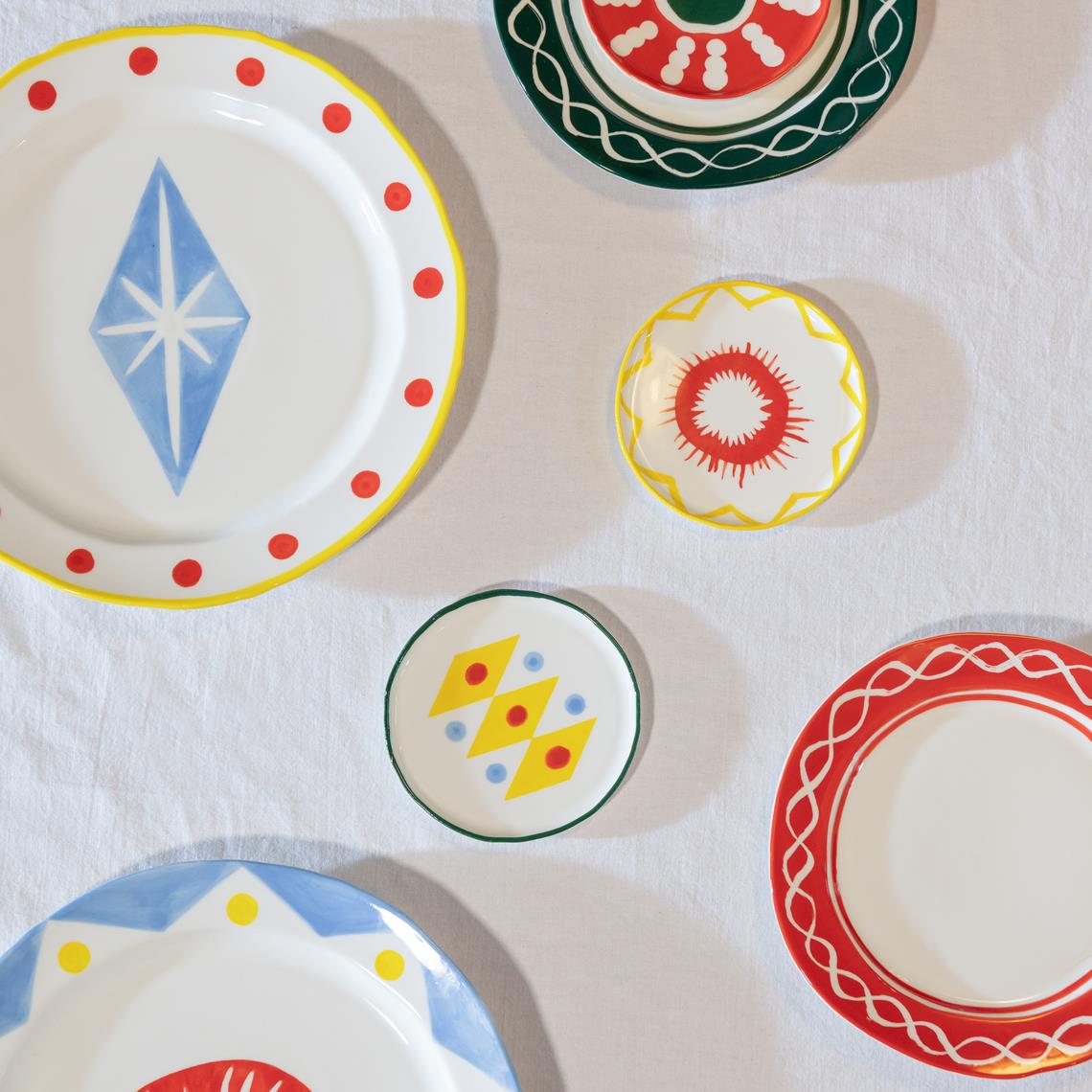 Plate festivo large star