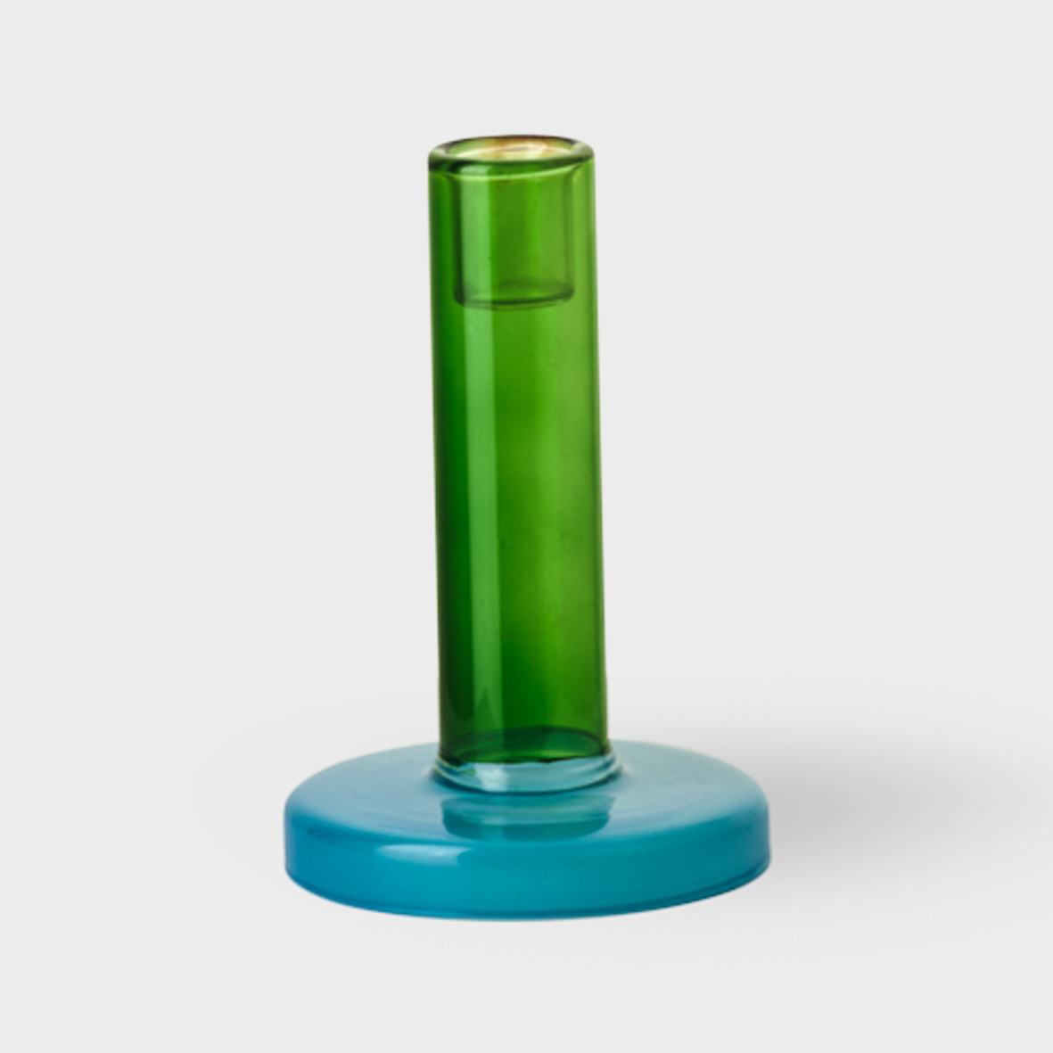 Bole candle holder S green / blue