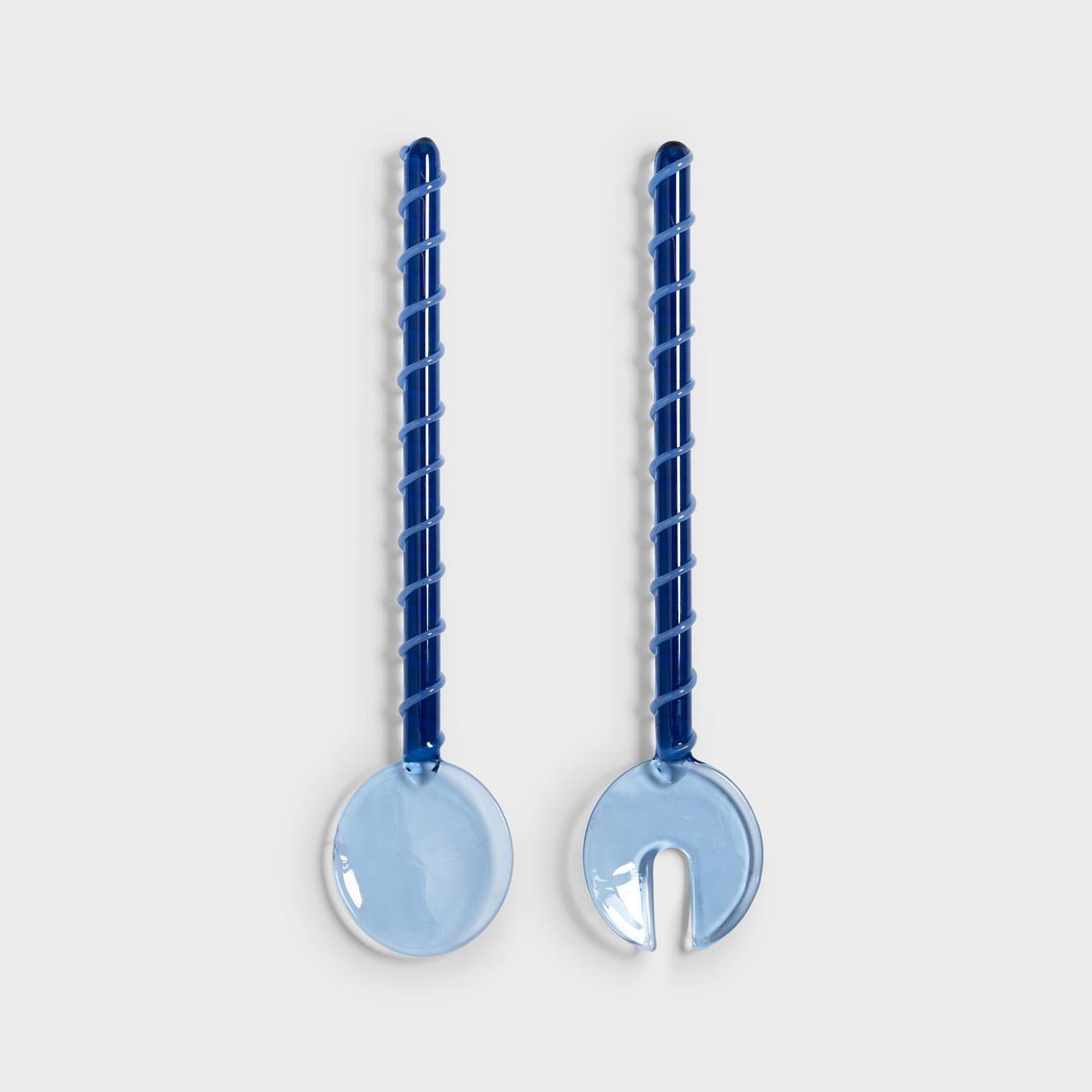 Salad server sling blue