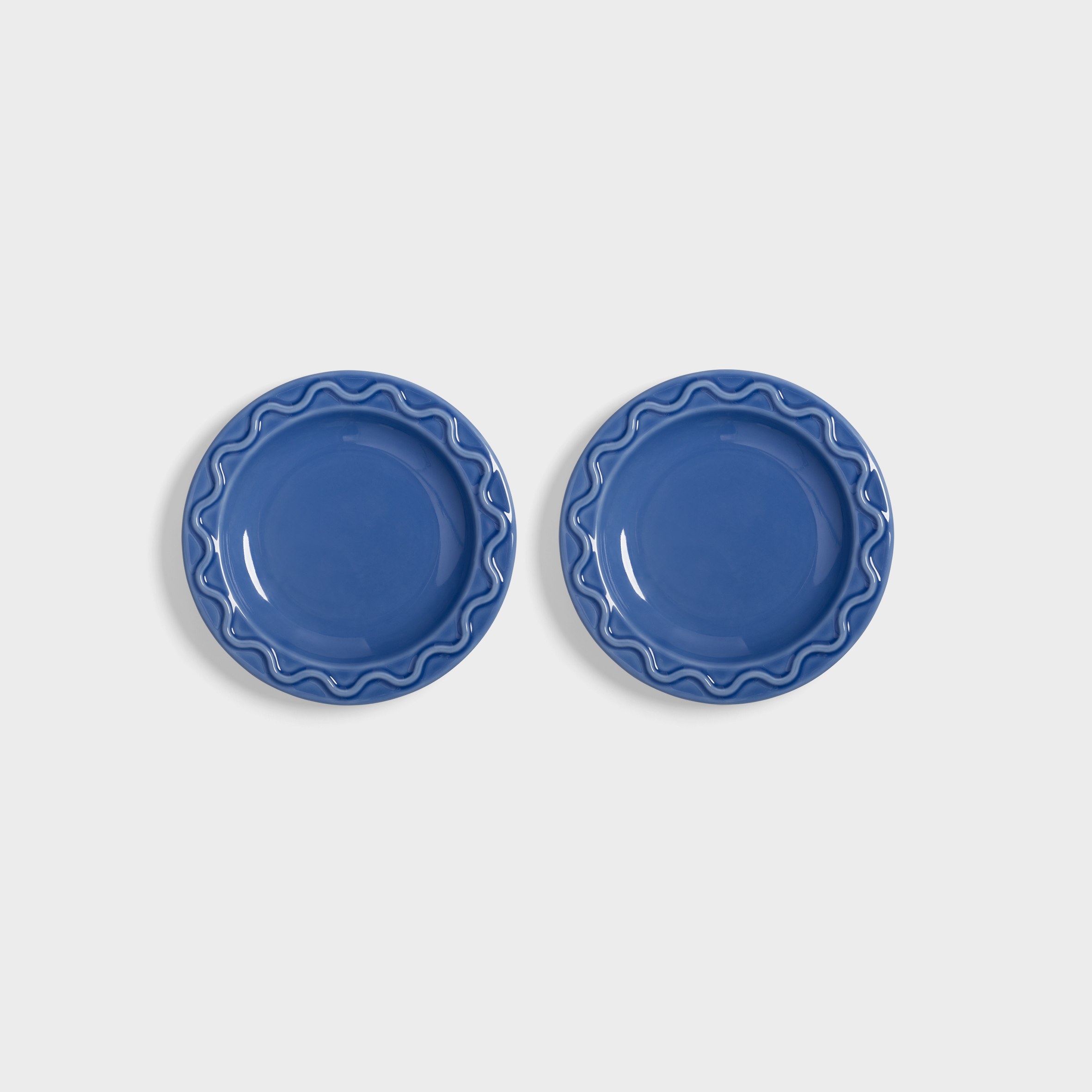 Plate mochi blue small set of 2