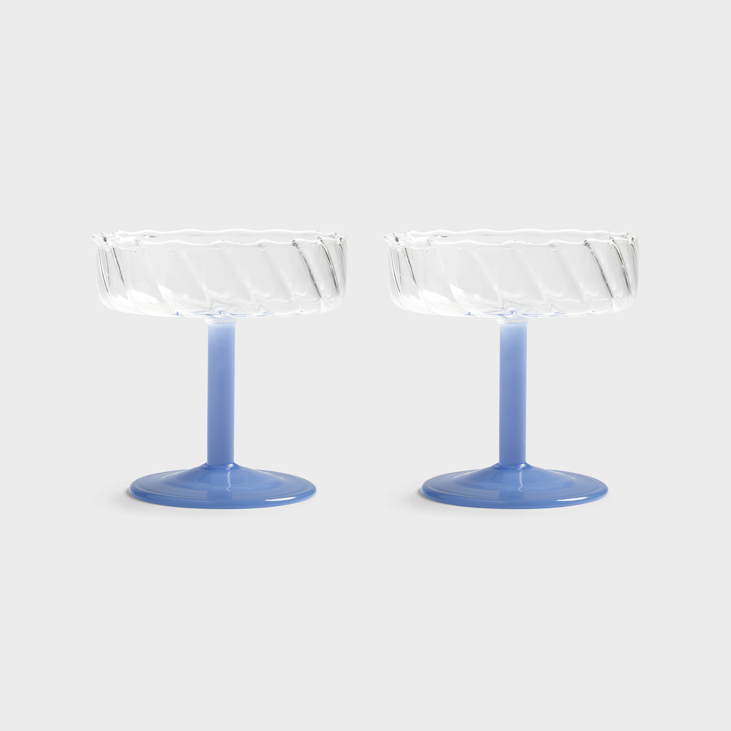 Coupe twirl blue set of 2